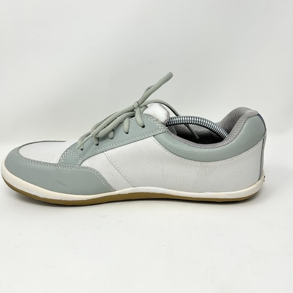 TRUE Linkswear Shoes Mens Size 11 White Gray Blue Leather Golf‎ Sneakers Low Top - Picture 9 of 11